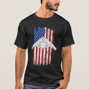 B-2 Spirit Stealth Bomber Military Aircraft Flag A T-Shirt