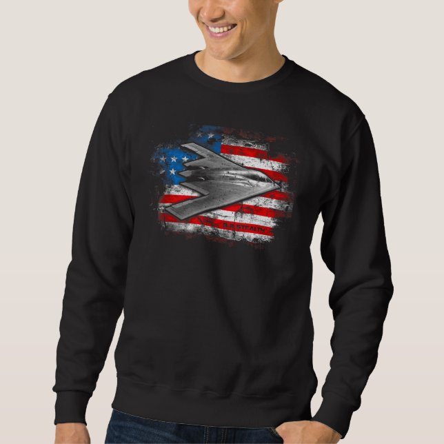 B 2 Stealth Spirit Bomber American Strategic Aircr Sweatshirt (Front)