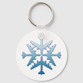 B-52 Aircraft Snowflake Key Ring