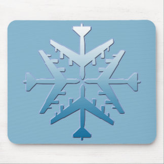 B-52 Aircraft Snowflake Mouse Pad