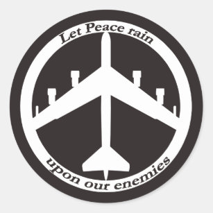B-52 Peace sign Classic Round Sticker