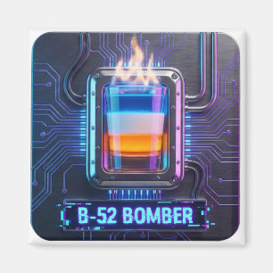 B-52 Shot Cyberpunk Bar Magnet