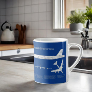 B-52 Stratofortress - Aeroplane Blueprint Plans AB Coffee Mug