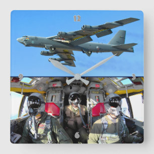 B-52H STRATOFORTRESS SQUARE WALL CLOCK