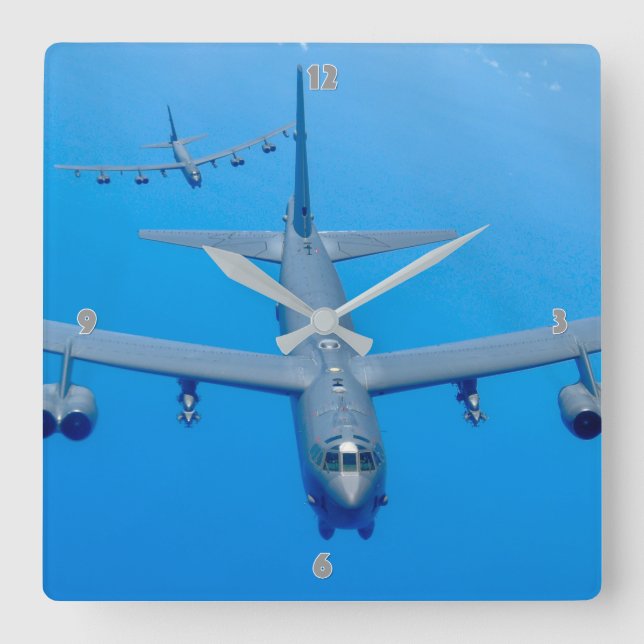 B-52H STRATOFORTRESS SQUARE WALL CLOCK (Front)