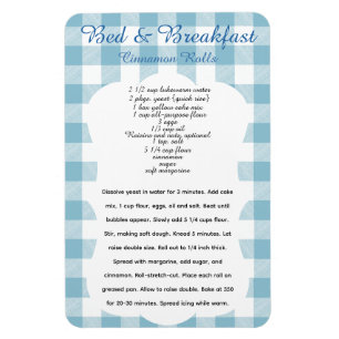 B and B Cinnamon Roll Recipe Magnet