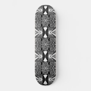 B And W Runway Fashion Inspired Pattern Skate Skateboard