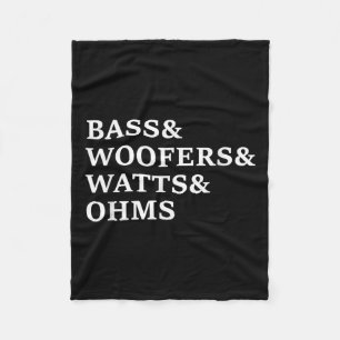 B And Woofers Car Audio Funny T Shirt  Fleece Blanket