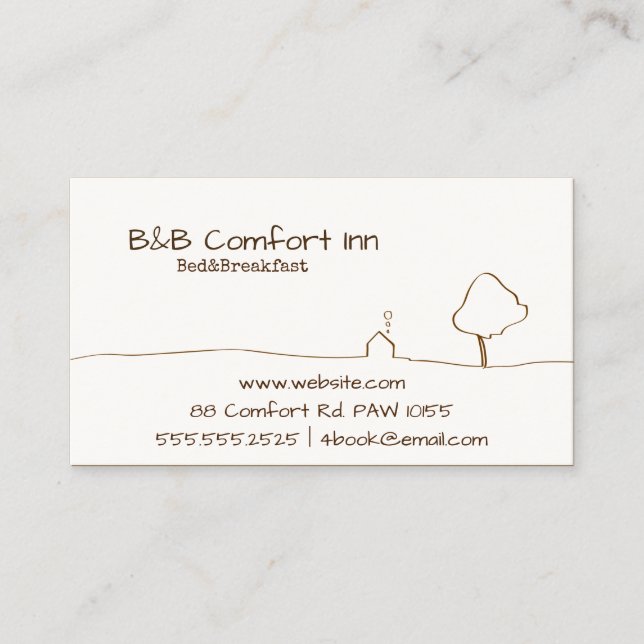B&B Comfort Inn Business Card (Front)