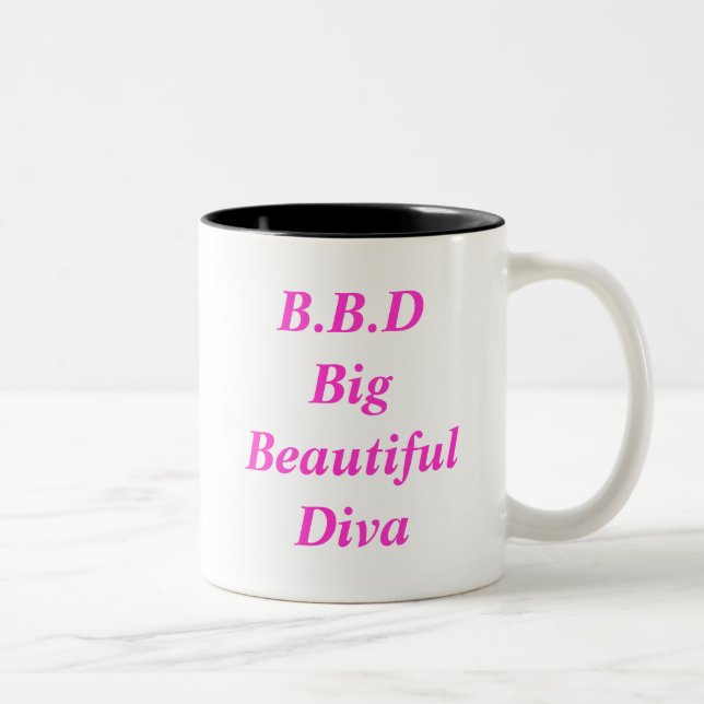 B.B.D Big Beautiful Diva Two-Tone Coffee Mug (Right)