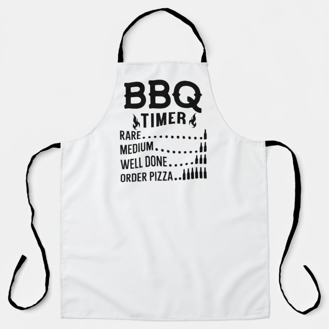 B B Q Timer  Apron (Front)
