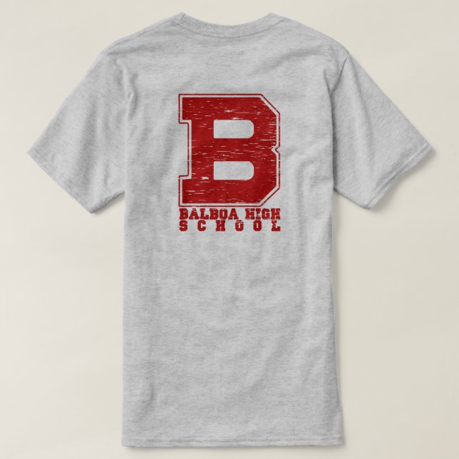 "B" Balboa High School T-Shirt (Design Back)