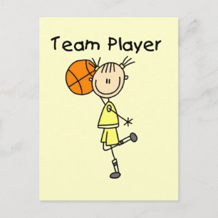 B-Ball Team Player Tshirts and Gifts Postcard