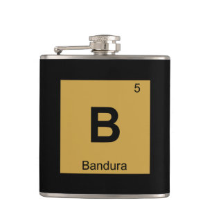 B - Bandura Music Chemistry Periodic Table Symbol Hip Flask