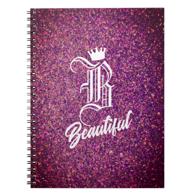 B Beautiful Pink Notebook (Front)