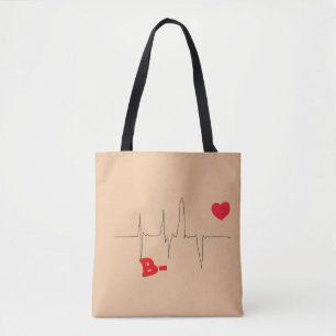 B- Blood Group Type Negative Rhesus Tote Bag