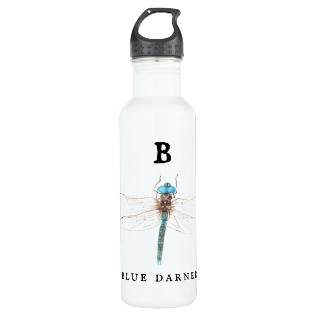 "B" Blue Darner  710 Ml Water Bottle (Front)