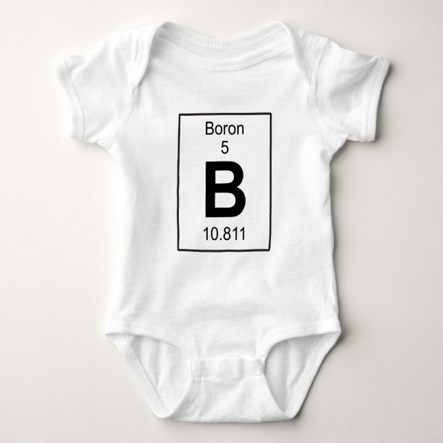 B - Boron Baby Bodysuit (Front)