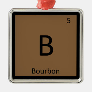 B - Bourbon Alcohol Chemistry Periodic Table Metal Tree Decoration