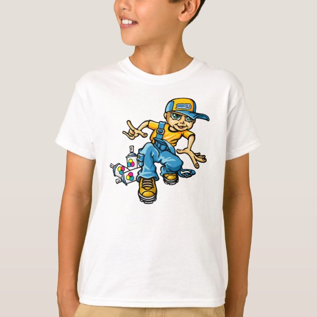 B boy and sprays T-Shirt (Front)