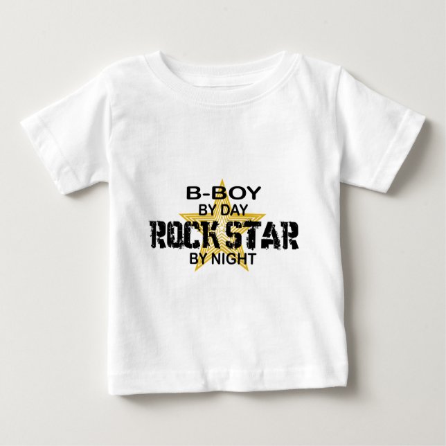 B-Boy Rock Star by Night Baby T-Shirt (Front)