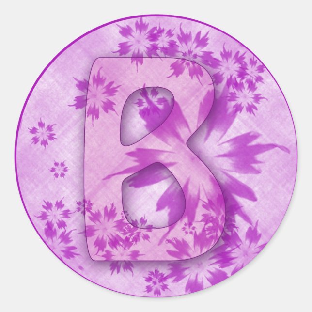 B CLASSIC ROUND STICKER (Front)