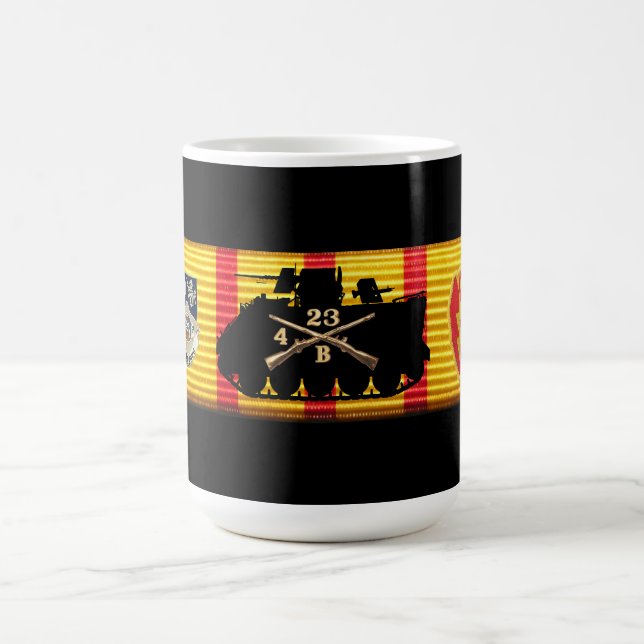 B Co. 4/23rd Inf. Vietnam Service Ribbon Mug (Center)