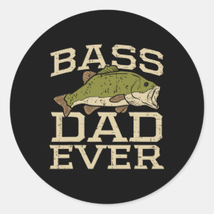 B Dad Ever Fishing Fish Fisherman Fathers Day Dad  Classic Round Sticker