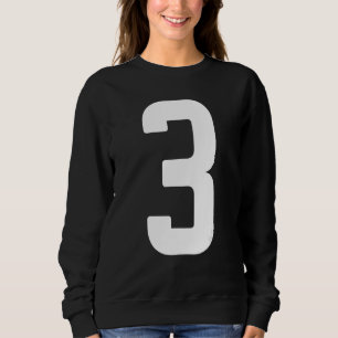 B Day Number 3 Monogram Norwester Font Initial Alp Sweatshirt