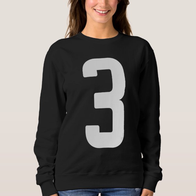B Day Number 3 Monogram Norwester Font Initial Alp Sweatshirt (Front)