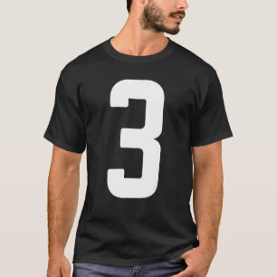 B Day Number 3 Monogram Norwester Font Initial Alp T-Shirt