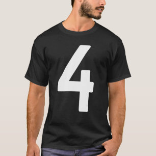 B Day Number 4 Monogram Norwester Font Initial Alp T-Shirt
