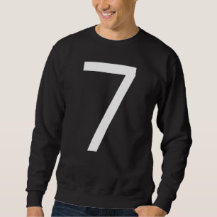 B Day Number 7 Monogram Poppins Font Initial Alpha Sweatshirt