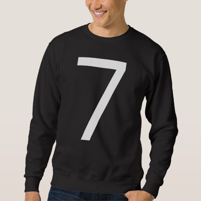 B Day Number 7 Monogram Poppins Font Initial Alpha Sweatshirt (Front)