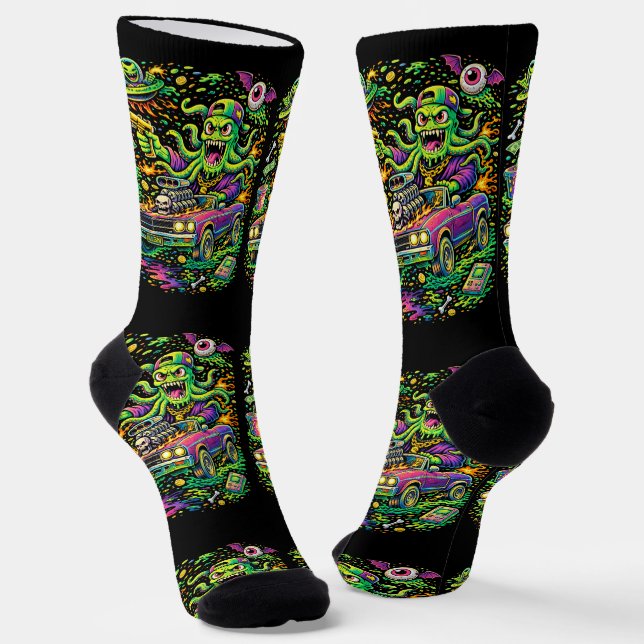 B&E Socks Bold and Elaborate Design 002288 (Angled)