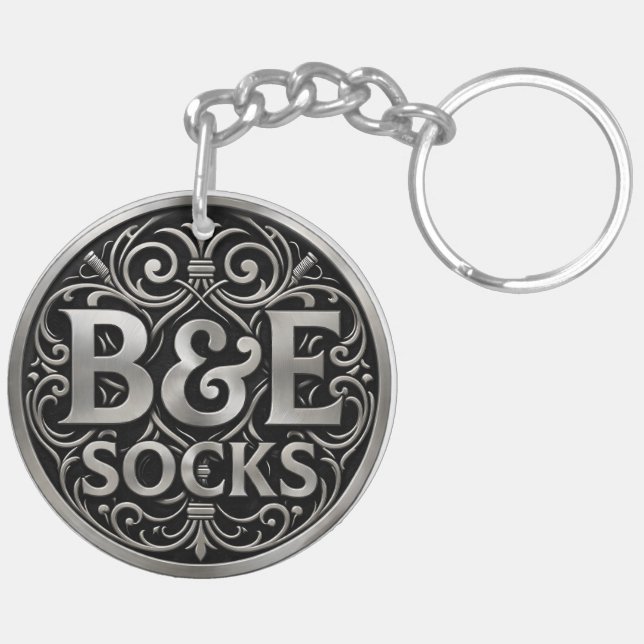 B&E Socks Bold & Elaborate Design 0049553 Key Ring (Back Right)