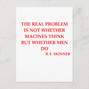 b f skinner quote postcard