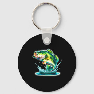 B Fish Jumng Comfort Colors Adult Heavyweight Key Ring
