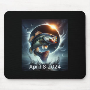B Fish Solar Eclipse April 8 2024 Mouse Pad
