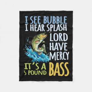 B Fishing Angling Sport Black B Fish  Fleece Blanket