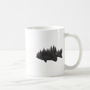 B Fishing Forest - Largemouth Smallmouth Fisherman Coffee Mug