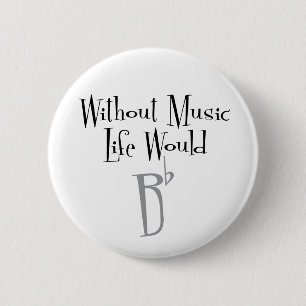 B Flat Round Button