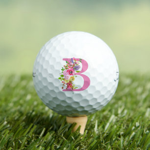 B Floral Golf Balls