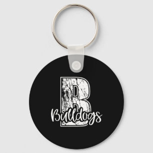 B For Bulldogs School Sports Fan Team Spirit Key Ring