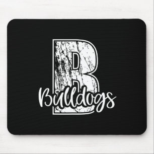 B For Bulldogs School Sports Fan Team Spirit  Mouse Pad