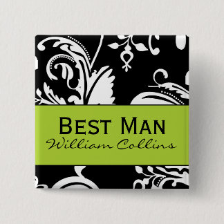B&G Square Best Man Button