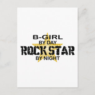 B-Girl Rock Star by Night Postcard