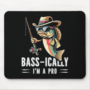 B-ically I Am A Pro Funny Fishing Lovers Fish Mouse Pad