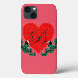 B in a heart iPhone 13 case
