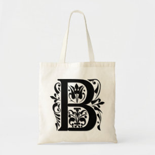B Initial letter Monogram - paper cut style Tote Bag